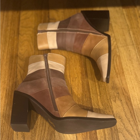 Jeffrey Campbell Multicolor Striped Ankle Boots - Picture 7 of 13